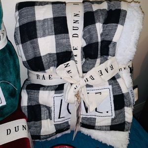 Rae Dunn Christmas plaid Love throw